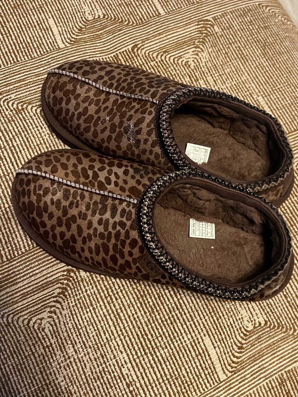 UGG Tasman Leopard Print Clogs, Sz 10